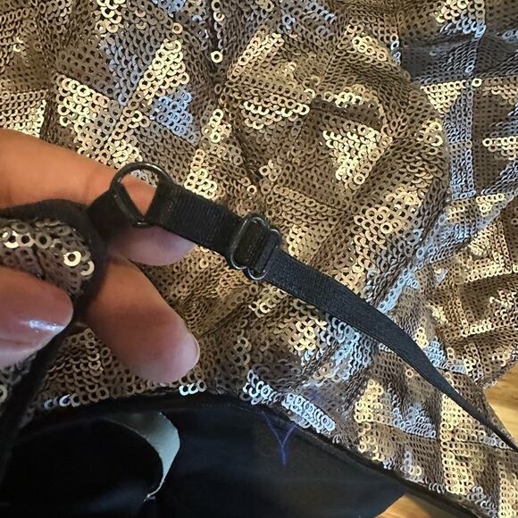 June & Hudson Metallic Romper Sequins Jumper Silver - Picture 4 of 7